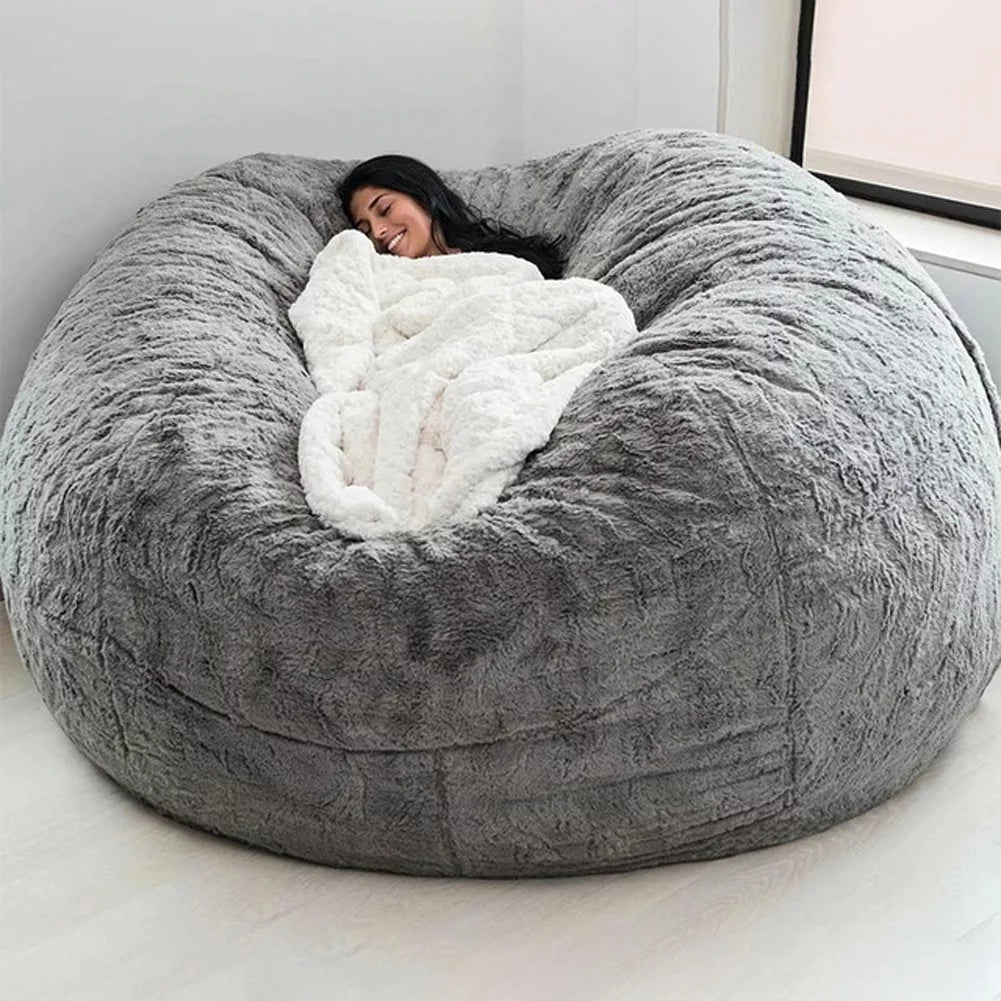Sponge Bed Bean Bag Chair Cover Slipcover W275876