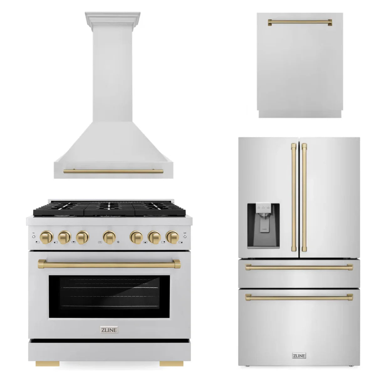36 Gas Range, Range Hood, Refrigerator, Dishwasher G7053