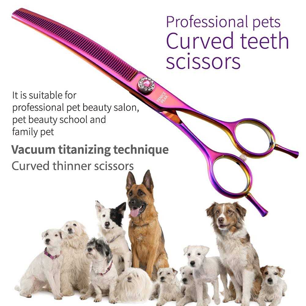 Curved Thinning Shears 7.0” 440C Steel V686