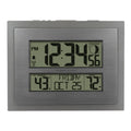 Silver Atomic Wall/Table Clock with Moon Phase & Calendar Z463