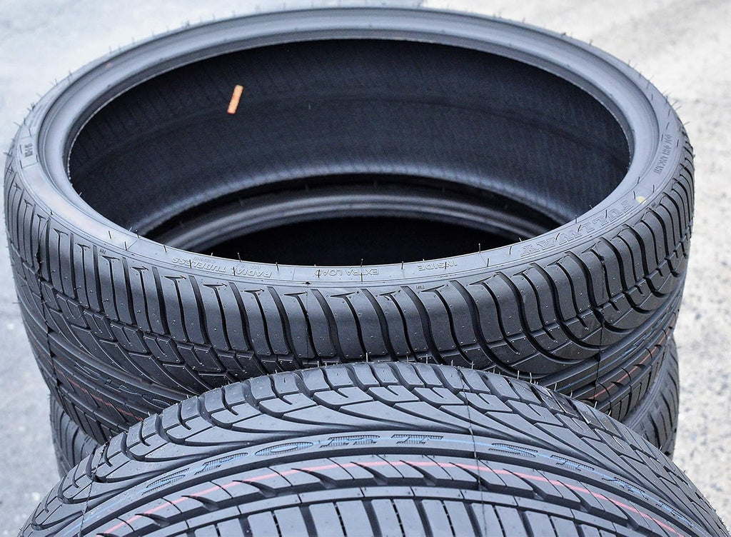 Set of 4 All-Season High Performance Radial Tires 295/25R22 97W Load Range XL 4-Ply BSW Black Side Wall B9233