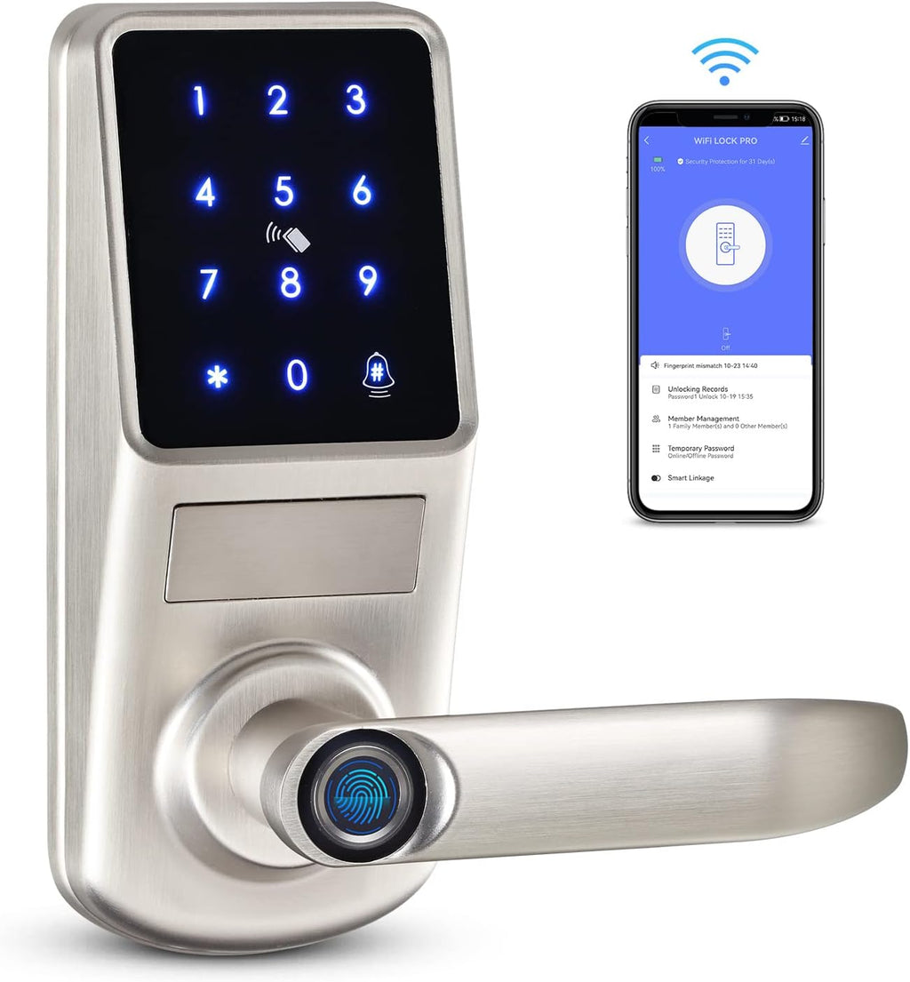 Smart Fingerprint Door Lock with Reversible Handle H2540