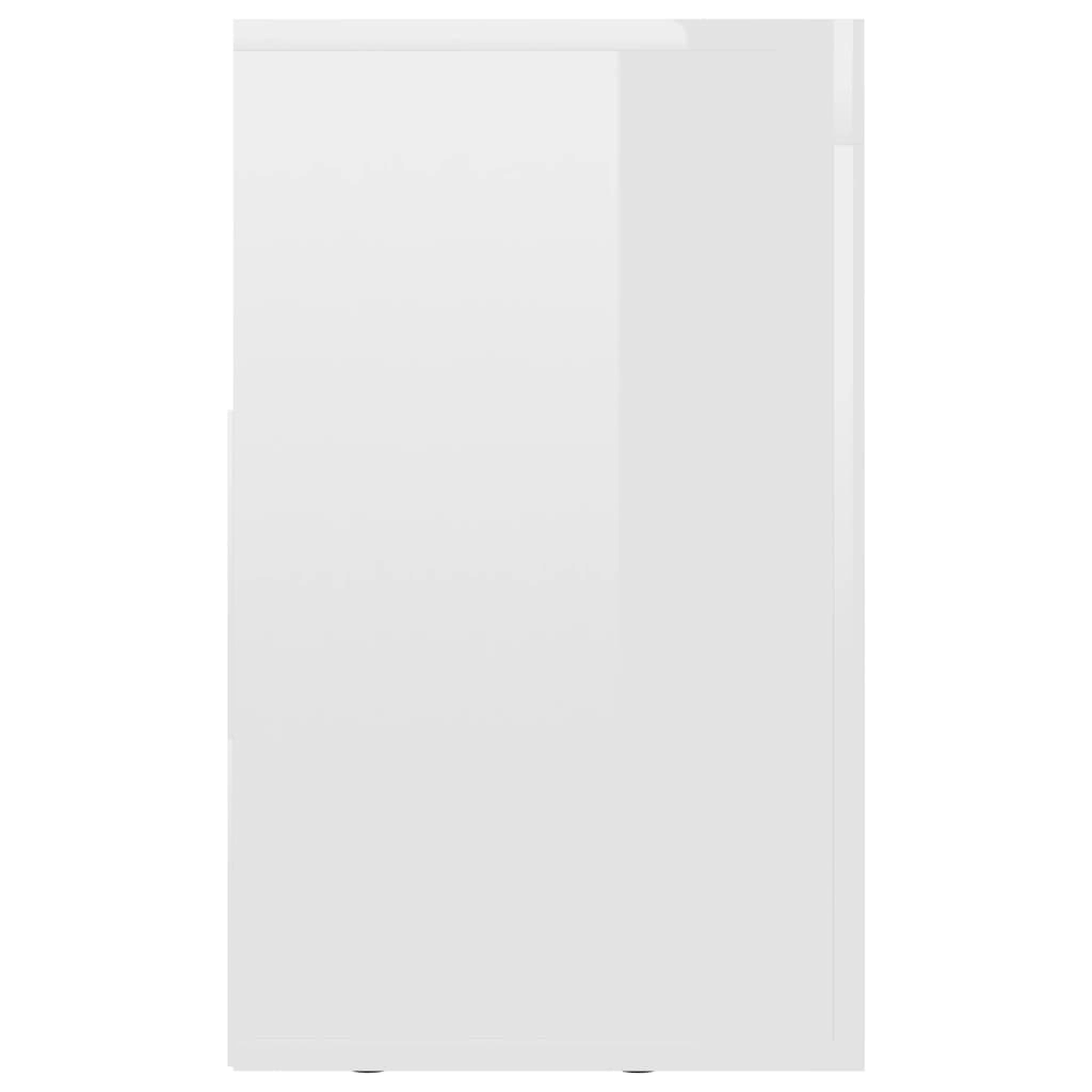 High Gloss White TV Cabinet Chipboard Q90713