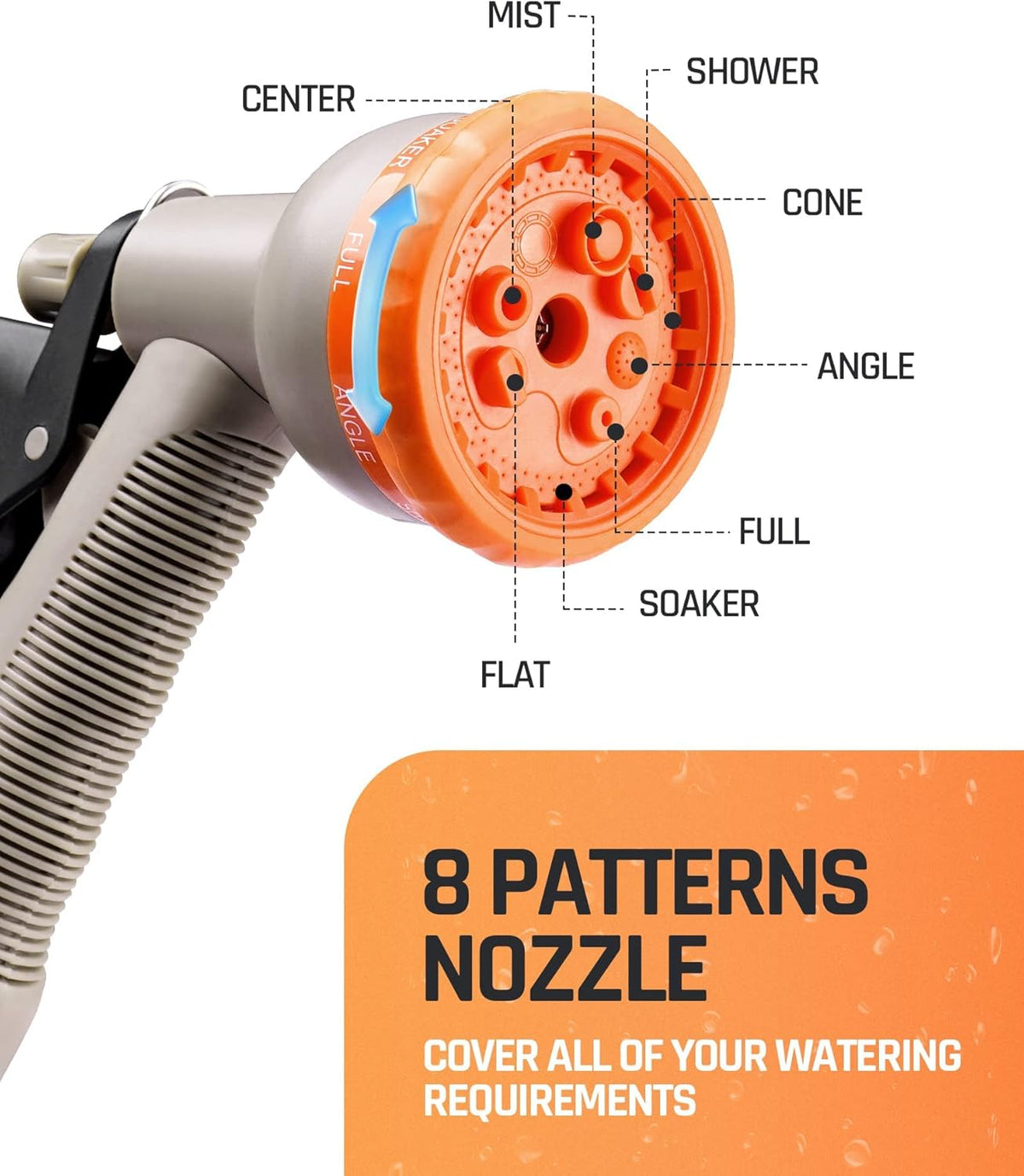100 FT 1/2 Retractable Wall Mounted Garden Hose Reel with Automatic Rewind G14918