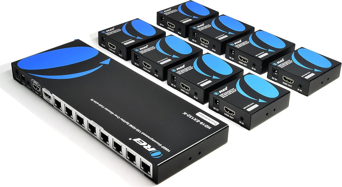 1x4 HDMI Extender Splitter Over CAT6/7 1080P Black P823010