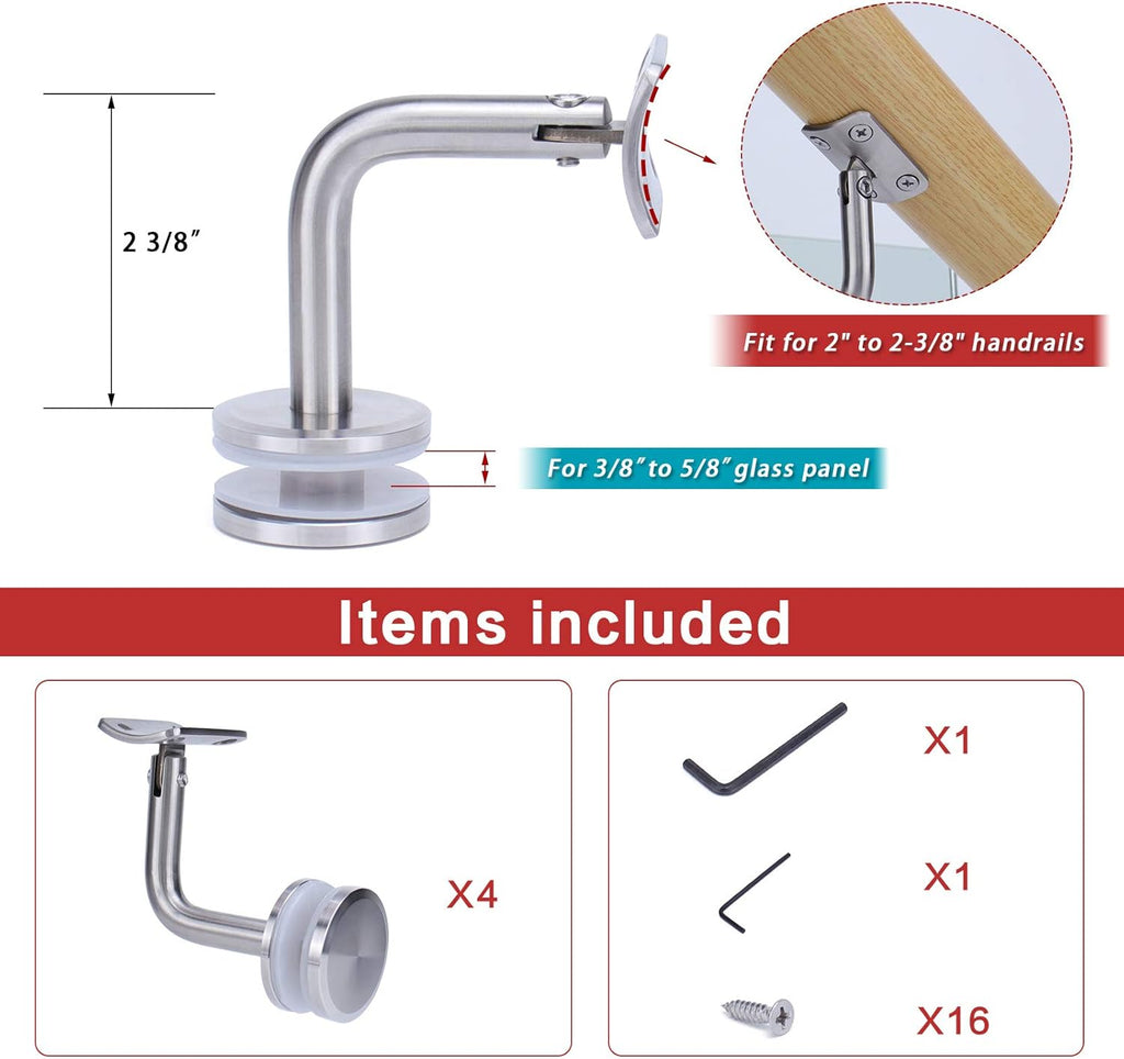 Adjustable Handrail Brackets for Stair Railing System X4400