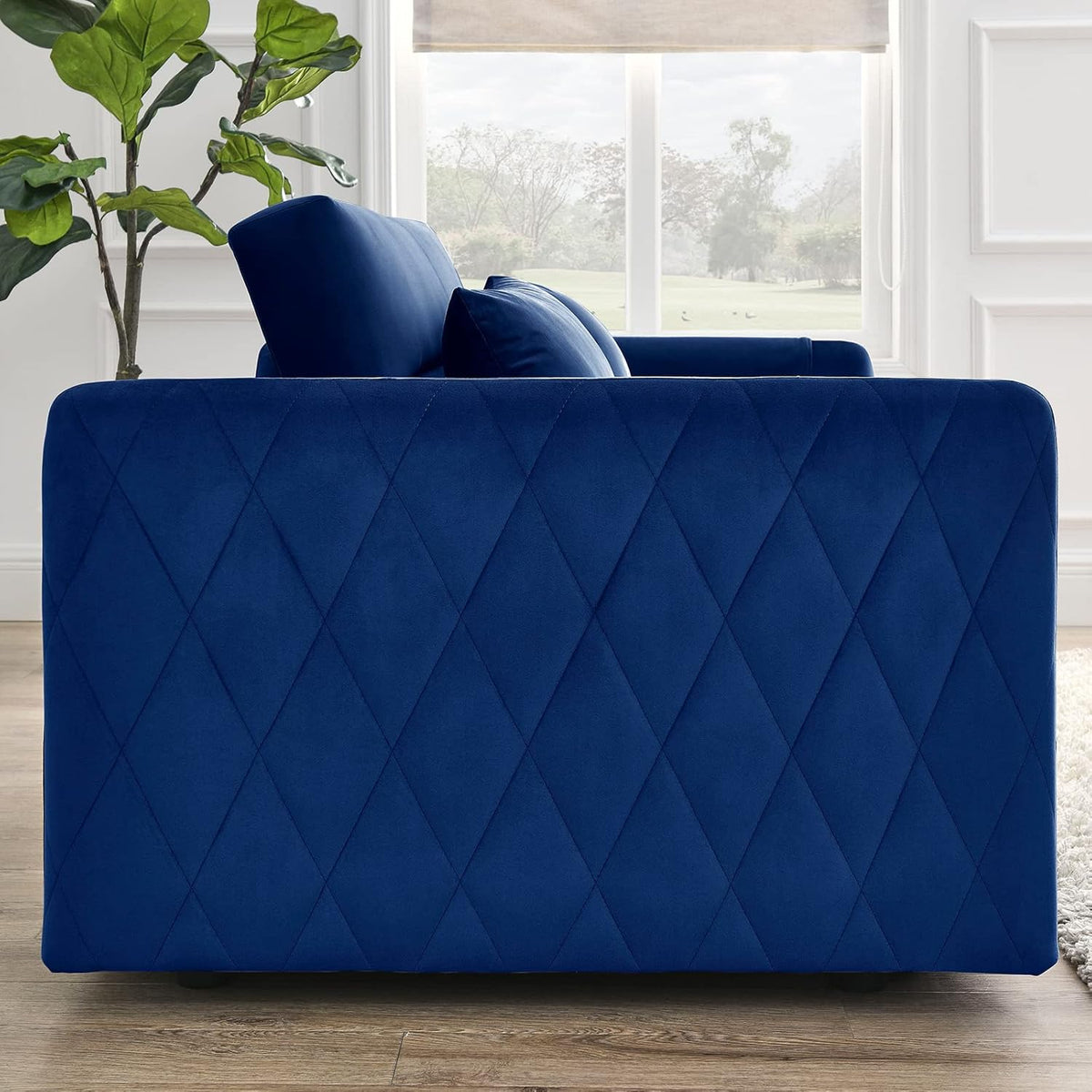 55" Velvet Convertible Sleeper Sofa with Pull Out Bed J3580