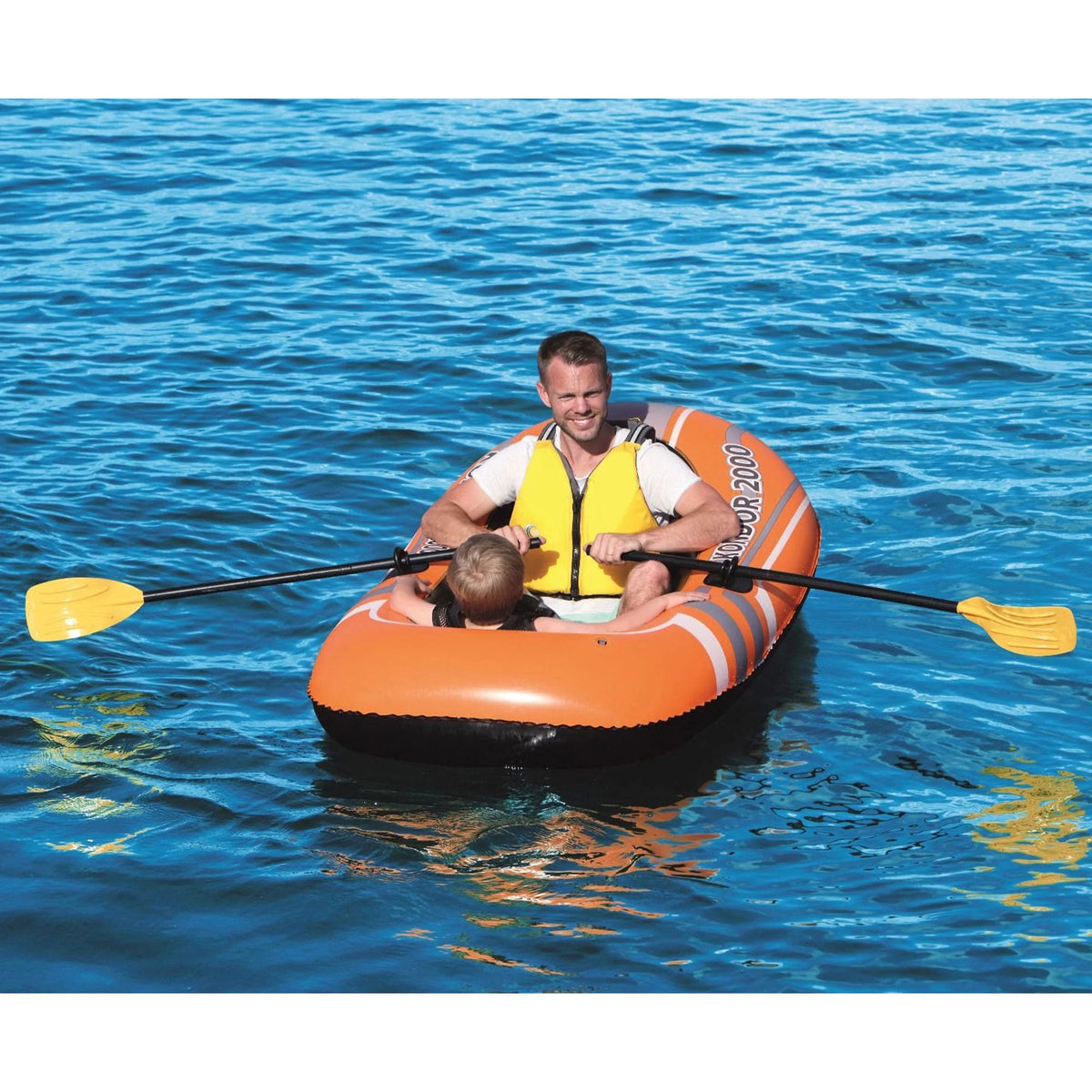 Inflatable Raft Set with Oars and Pump 2 Pack W80557