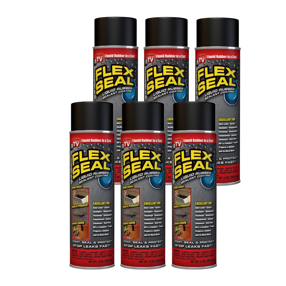 Black 14-oz Spray Rubber Sealant Coating (6 Pack) L7179