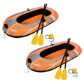 Inflatable Raft Set with Oars and Pump 2 Pack W80557