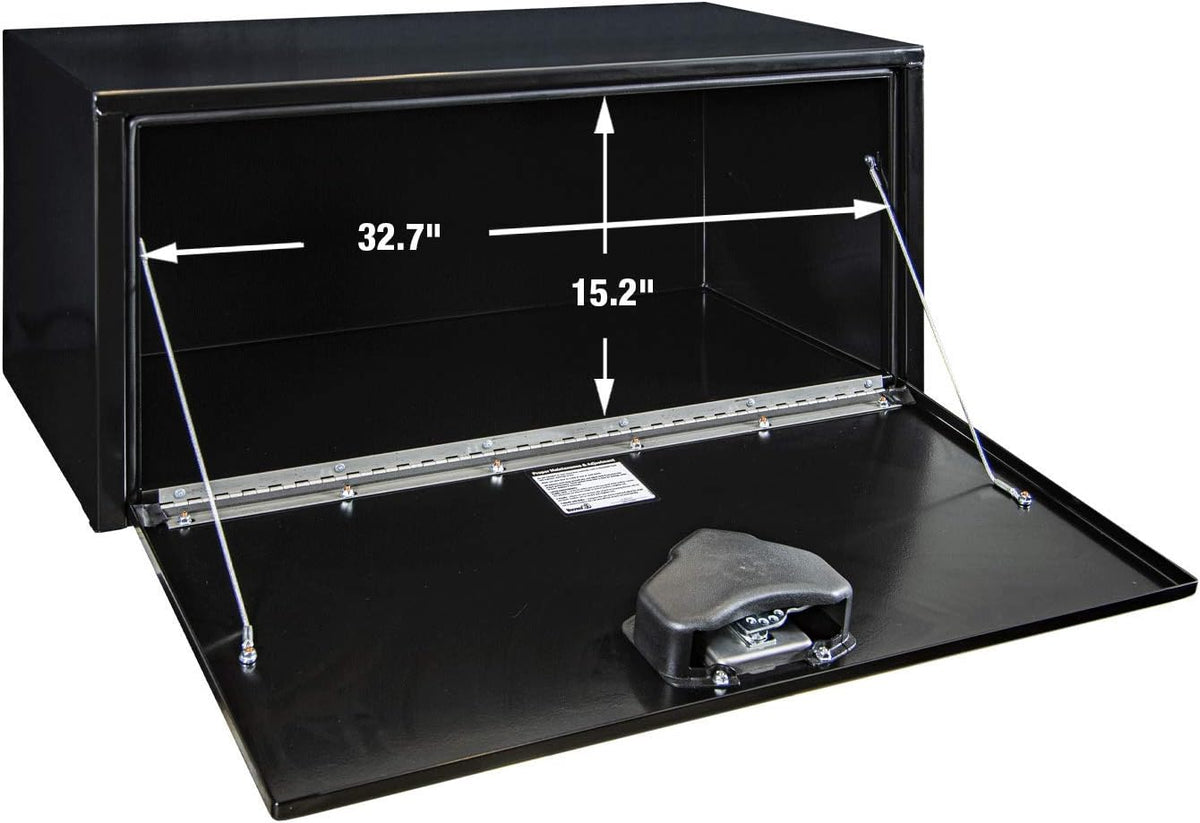 Black Steel Underbody Truck Box with T-Handle Latch, 18 x 18 x 36 Inch I813407