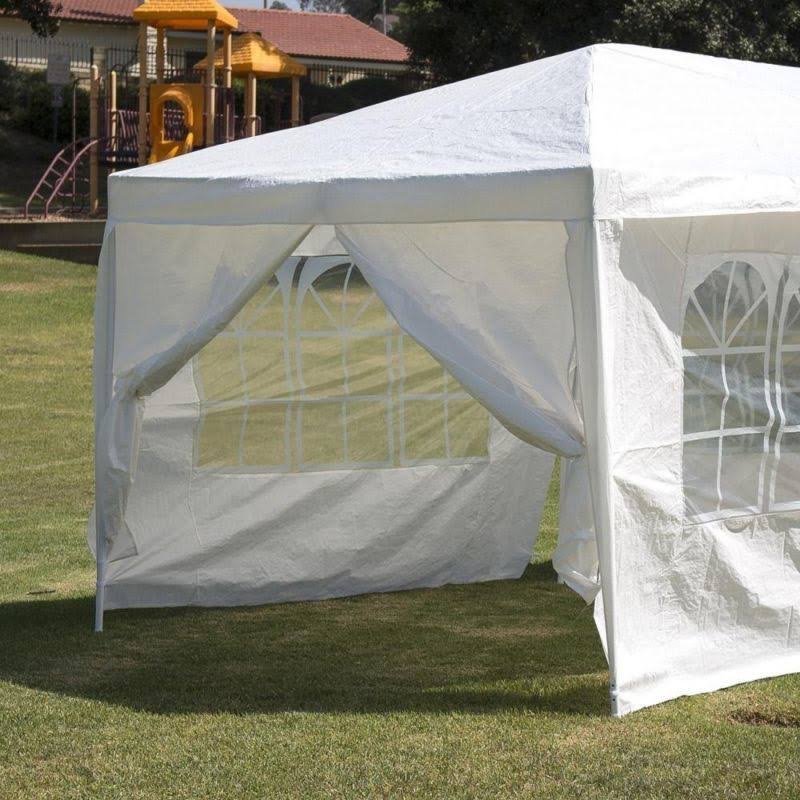 White Outdoor Gazebo Canopy Tent with Removable Walls F749780