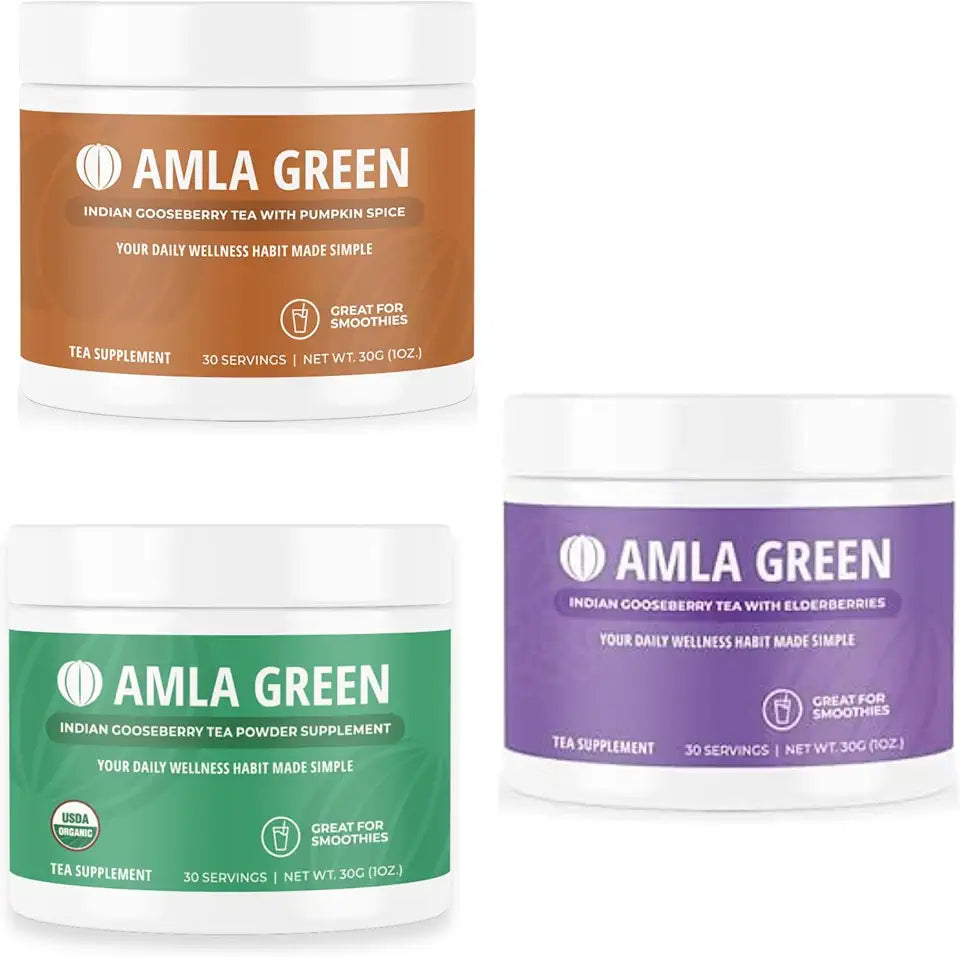 Organic Vegan Amla Powder Green Tea Superfood Supplement Q8686