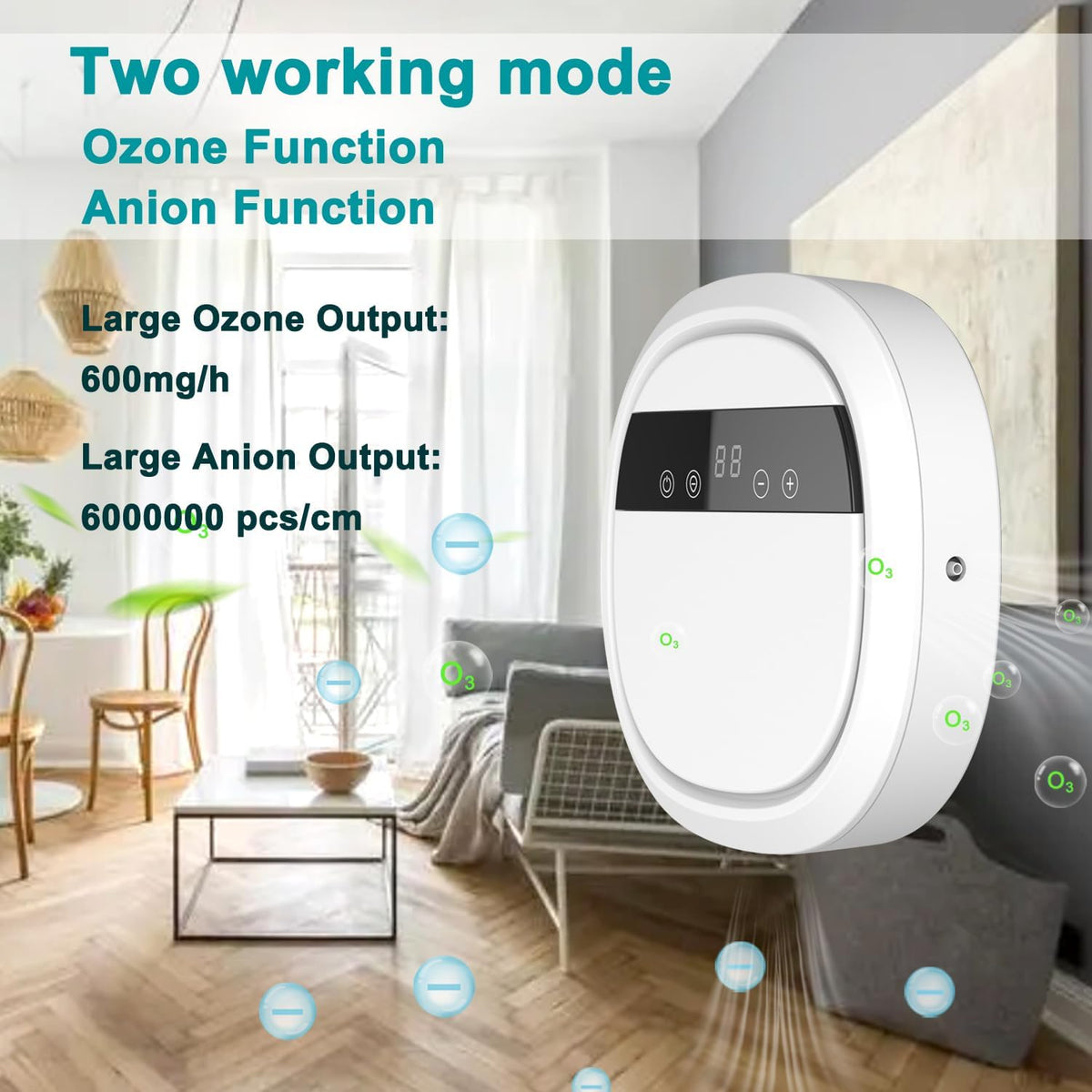 Portable Ozone Machine with Timer (White) S736665