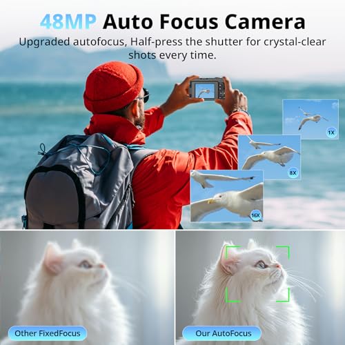 4K 48MP Autofocus Compact Digital Camera with 16X Zoom G425585