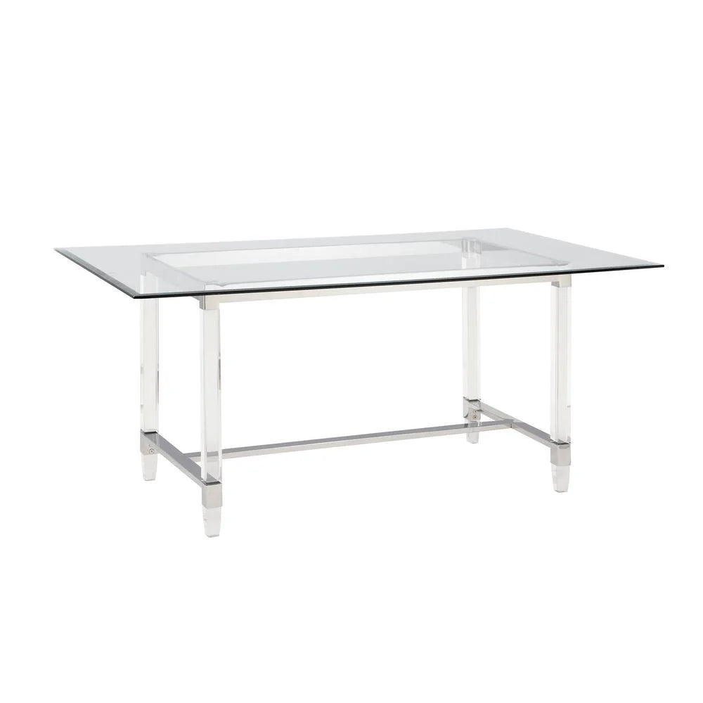 Glass Dinette Set with 4 Chairs Z740