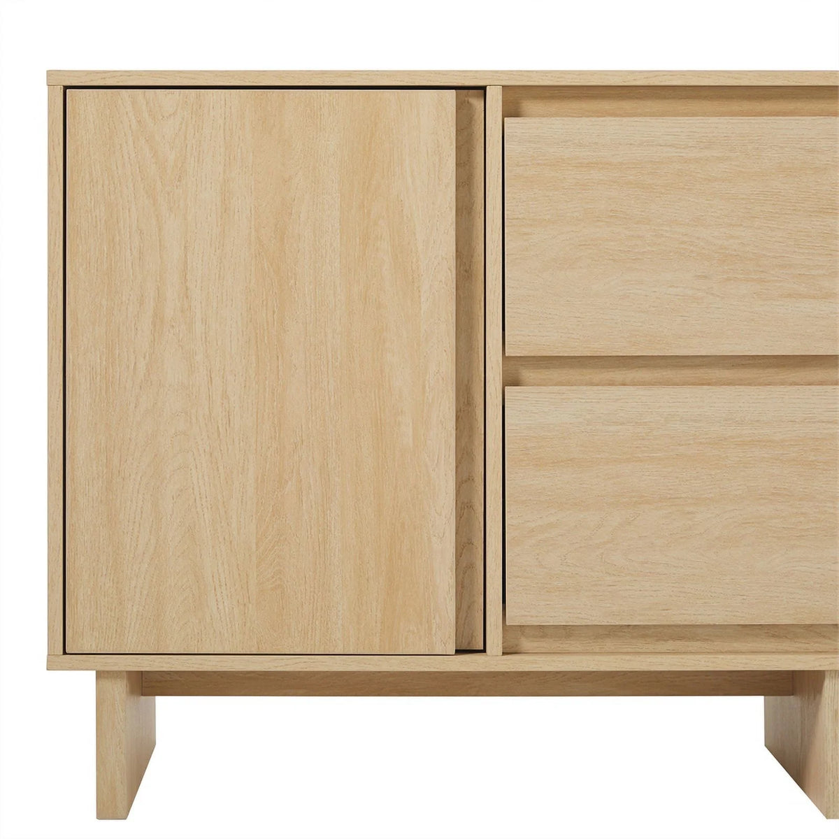 63" Coastal Oak 2-Door 2-Drawer Wood Sideboard T995