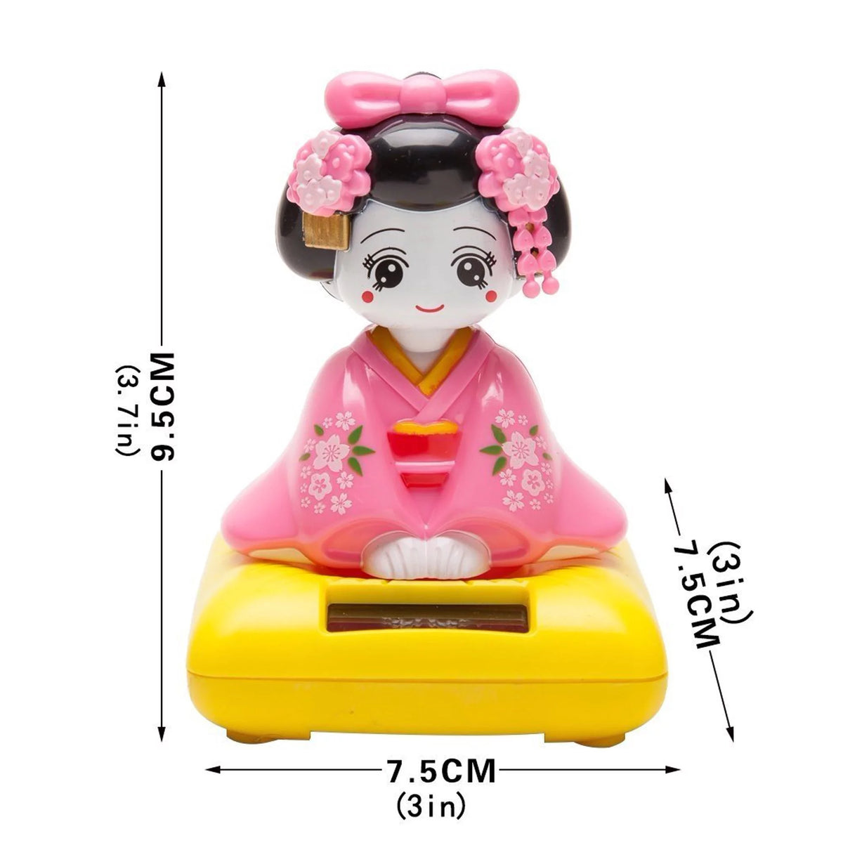 Solar Powered Dancing Toy Lucky Cat Waving Arm Maneki Neko 3 inch Set of 6 T978