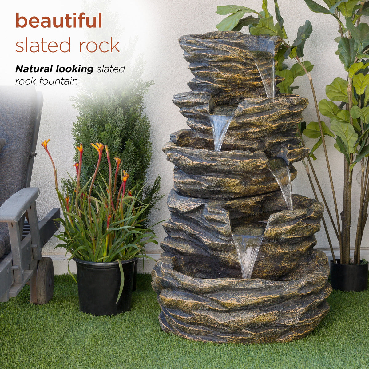Five-Level Rock Waterfall Fountain Z39124