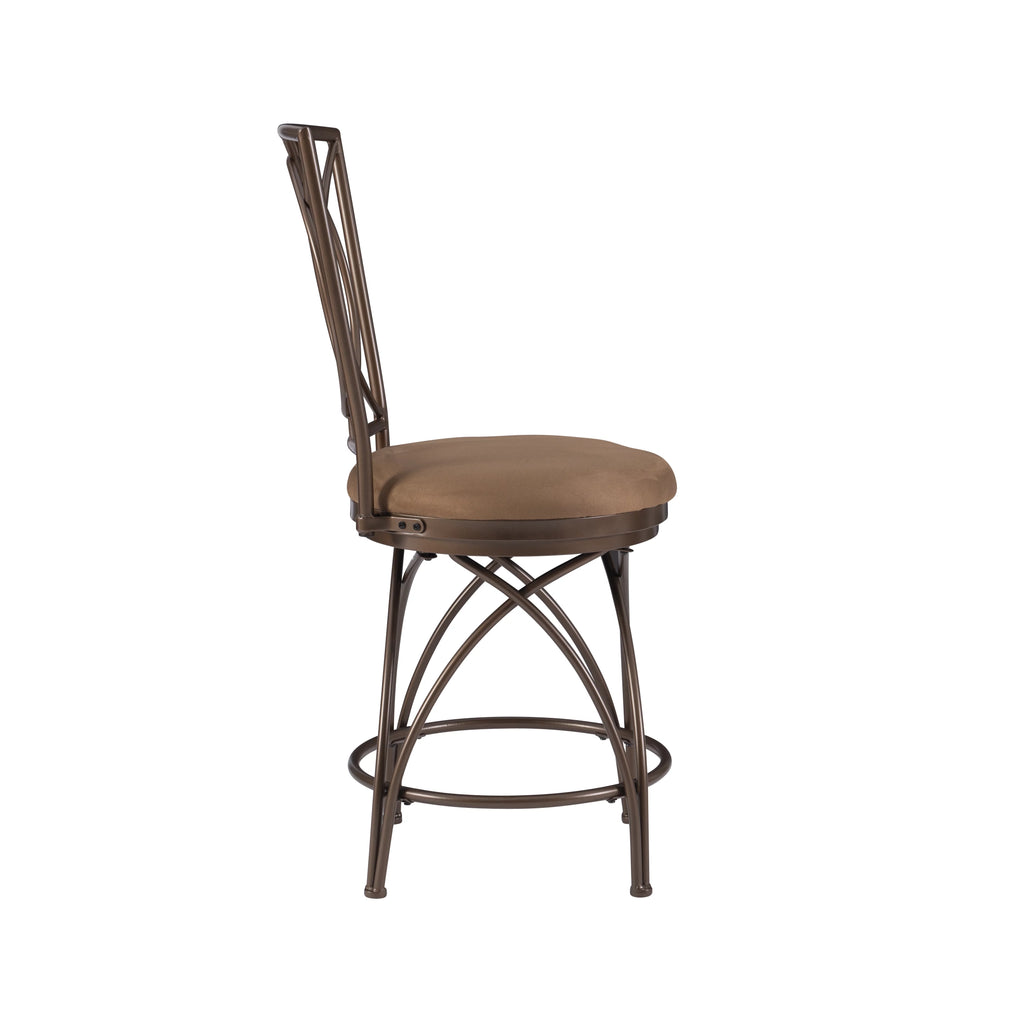 24.5" Metal Circle Back Swivel Counter Stool M60621