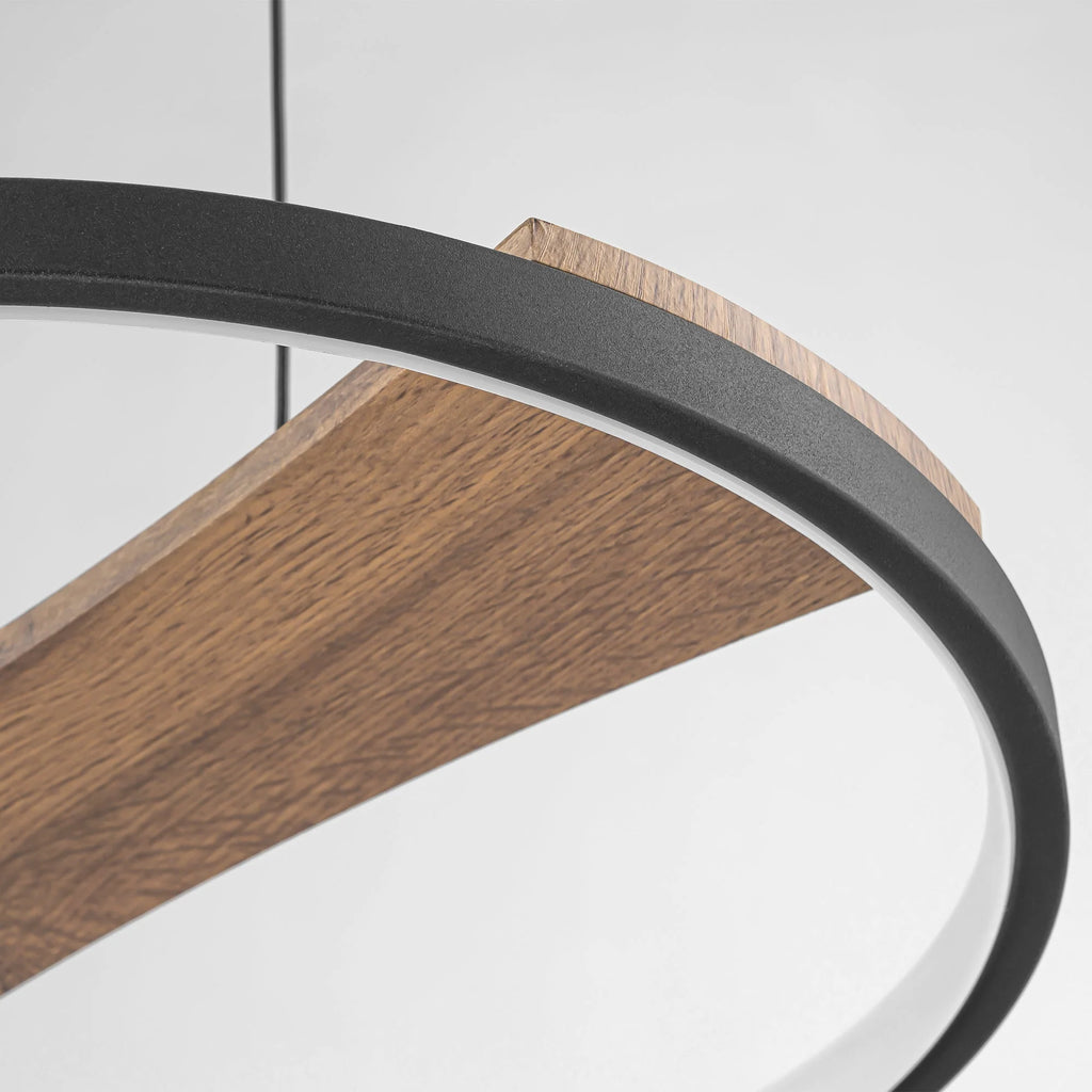 LED Circle Round Wood Pendant Y103365