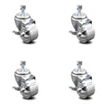 Semi Steel Swivel Caster Set of 4 with 10mm Stem G2263