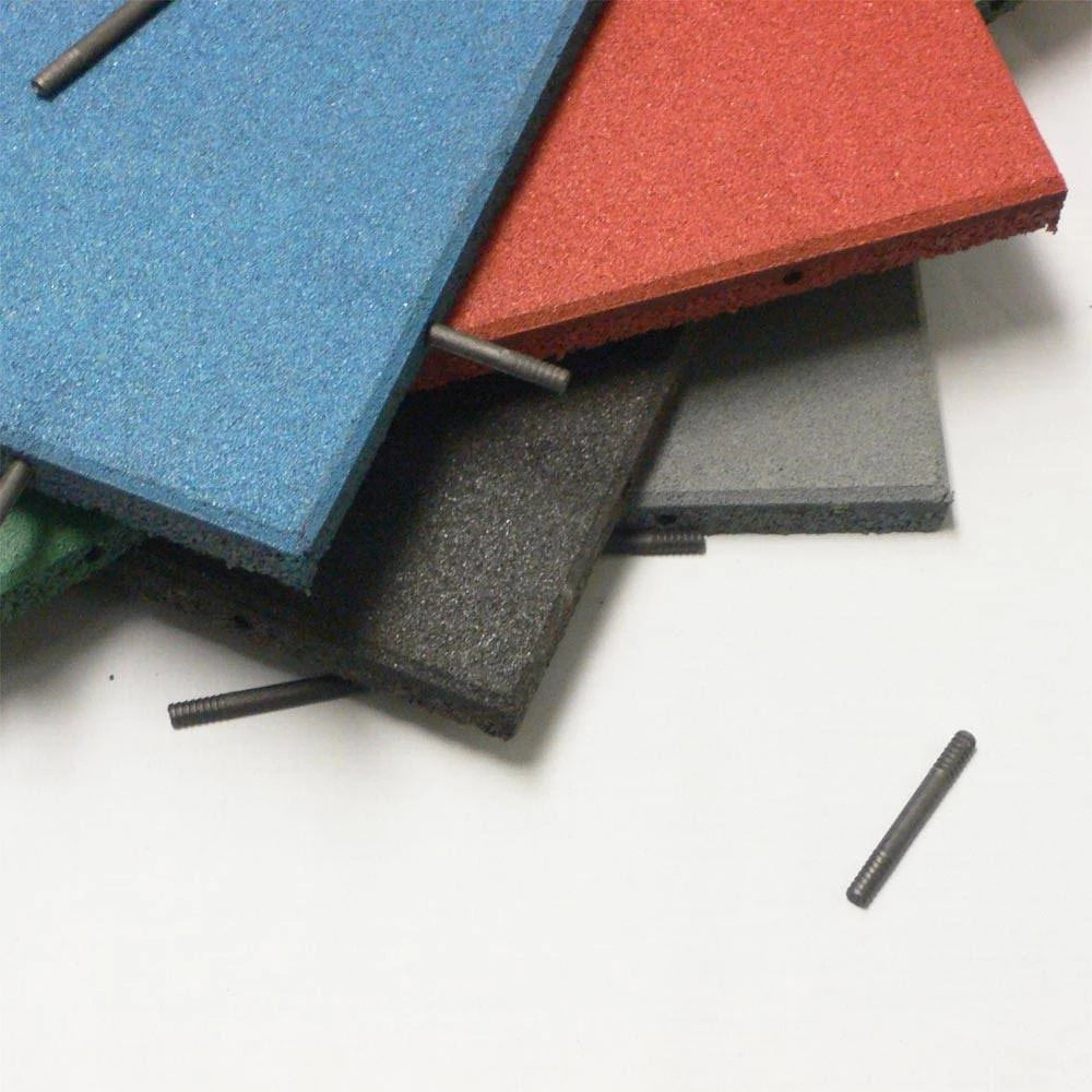 Interlocking Rubber Flooring Tiles, 3 Pack, 20 x 20 x 1 in L3293