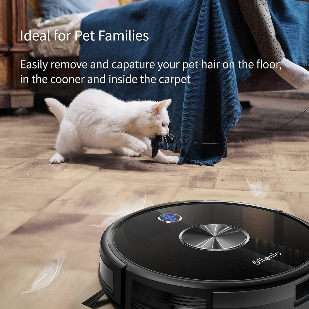 2500Pa Robot Vacuum and Mop with Boundary Strips K467