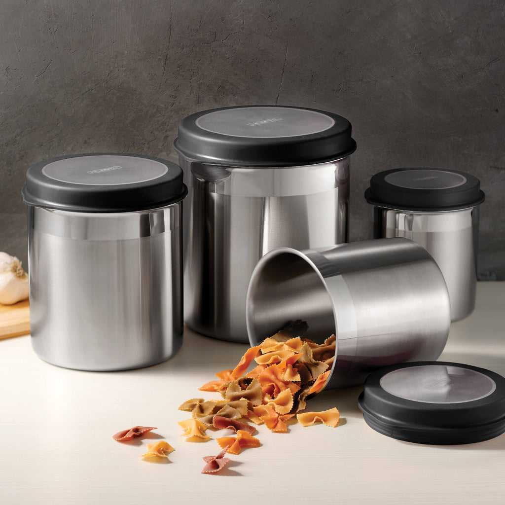 4 PC Stainless Steel Canister Set Z364810