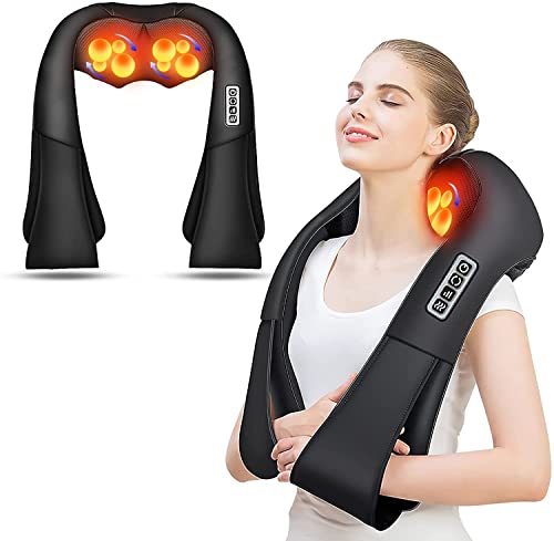 Shiatsu Back and Neck Massager with Heat, Electric Massage Pillow V70049