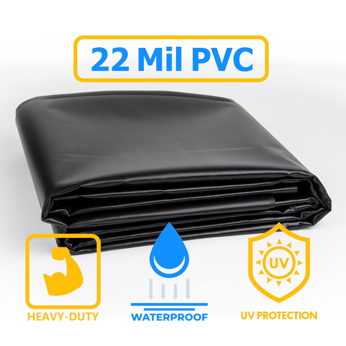 10' x 40' Vinyl Tarp 20 oz 22 Mil Waterproof PVC Pond Liner J360610