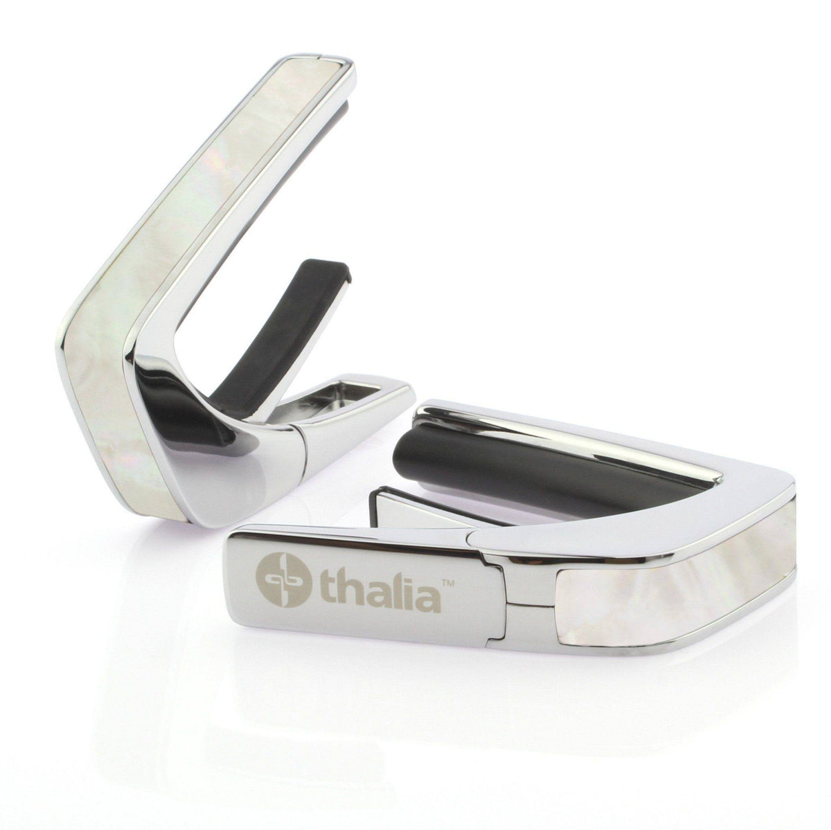 White Mother of Pearl Capo with Chrome Finish W290231