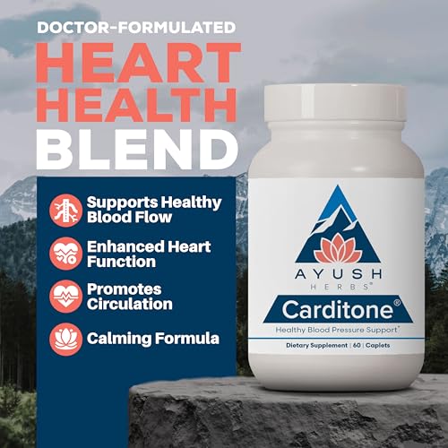 60 Vegetarian Caplets Heart Health Supplement with Rauwolfia, Arjuna, Calcium, Magnesium W377737