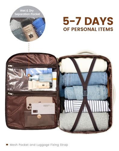 40L Waterproof Travel Backpack with 3 Packing Cubes Z256