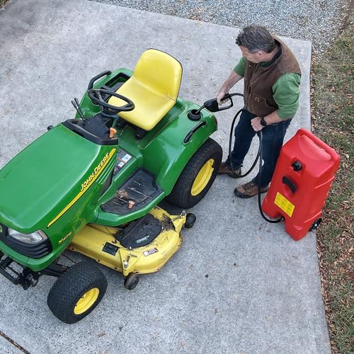 14 Gallon Yellow Portable Diesel Fuel Tank Container with Siphon Pump and Hose N580235