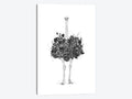 Floral Ostrich Canvas Art Print D66128