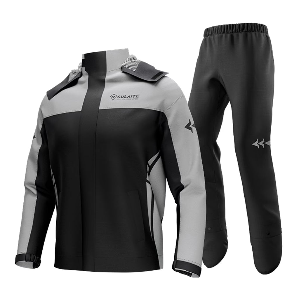 Waterproof Motorcycle Rain Suit Jacket and Pants with Storage Bag J45040