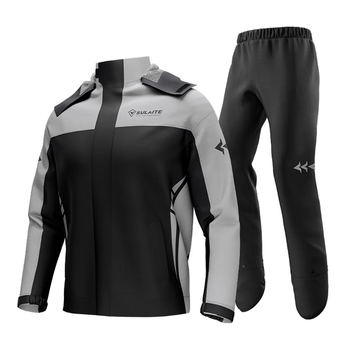 Waterproof Motorcycle Rain Suit Jacket and Pants with Storage Bag J45040