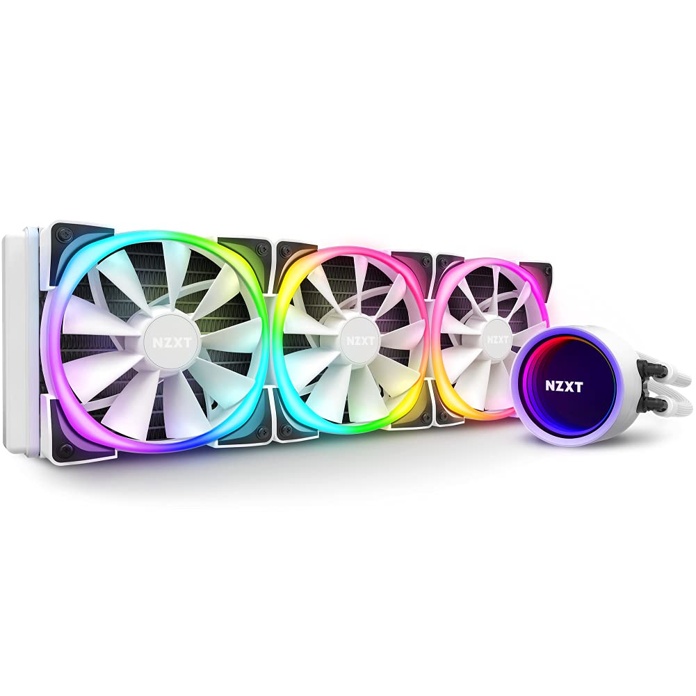 360mm AIO RGB CPU Liquid Cooler with LCD Display and 3 Included 120mm Radiator Fans W265279