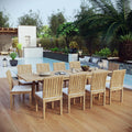 11 Piece Outdoor Patio Teak Dining Set J3598