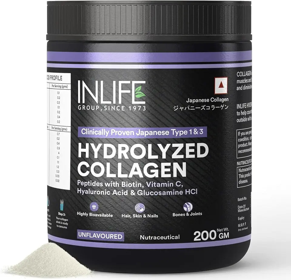 Hydrolyzed Collagen Peptides Powder Type 1 & 3 200g O230