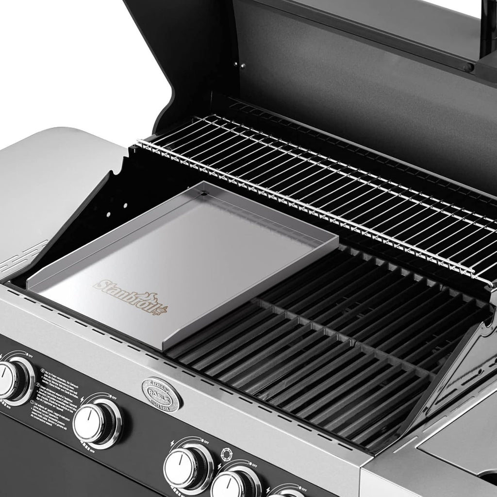 Stainless Steel Gas Grill Griddle Pan Pack of 2 Q4934
