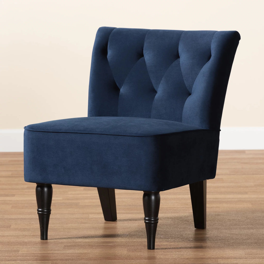 Navy Blue Slipper Chair I19874