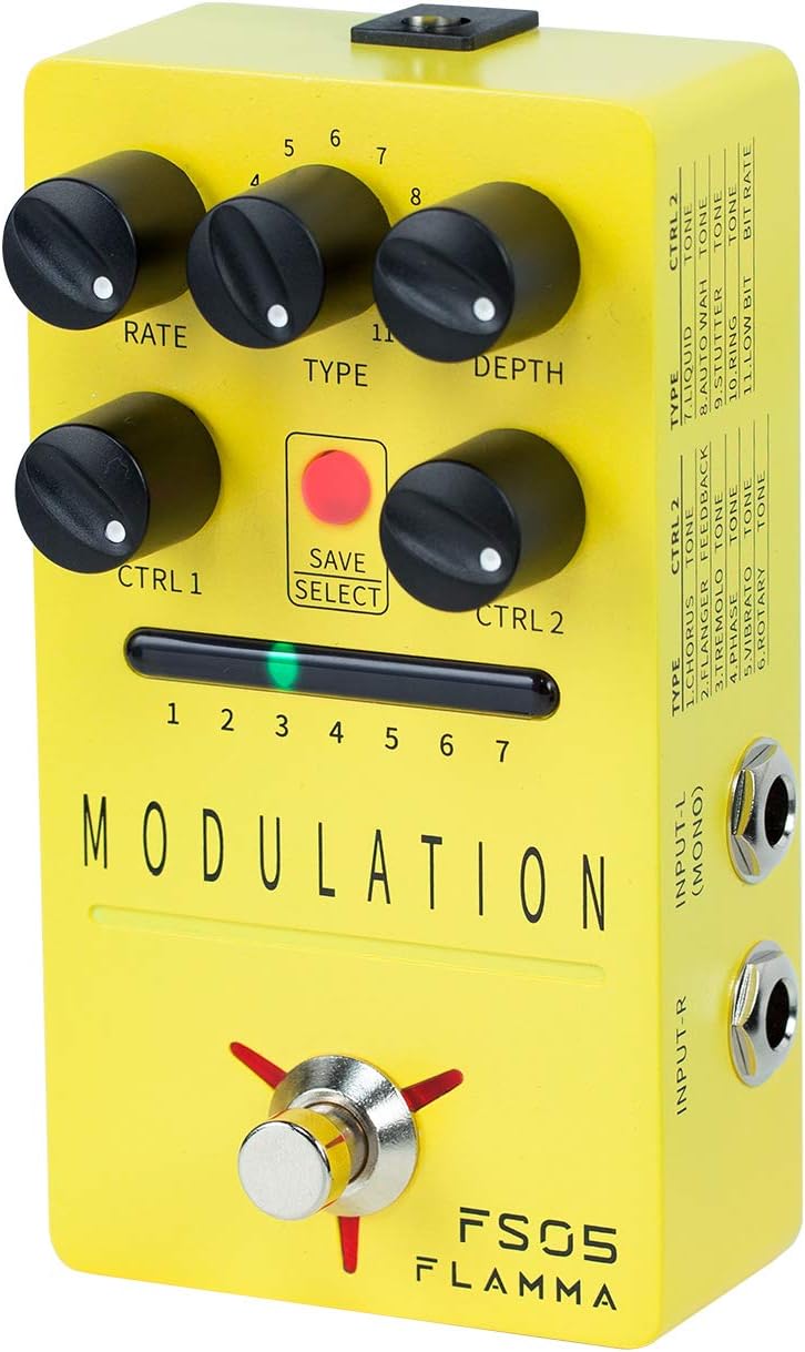 Cabinet Simulator Stereo Guitar Pedal with 11 Built-in Effects F85980