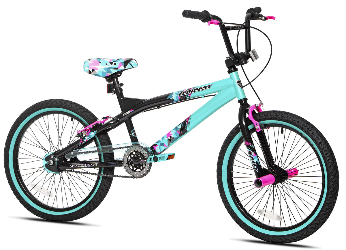 20 Girl's Black Aqua Bicycles U4440