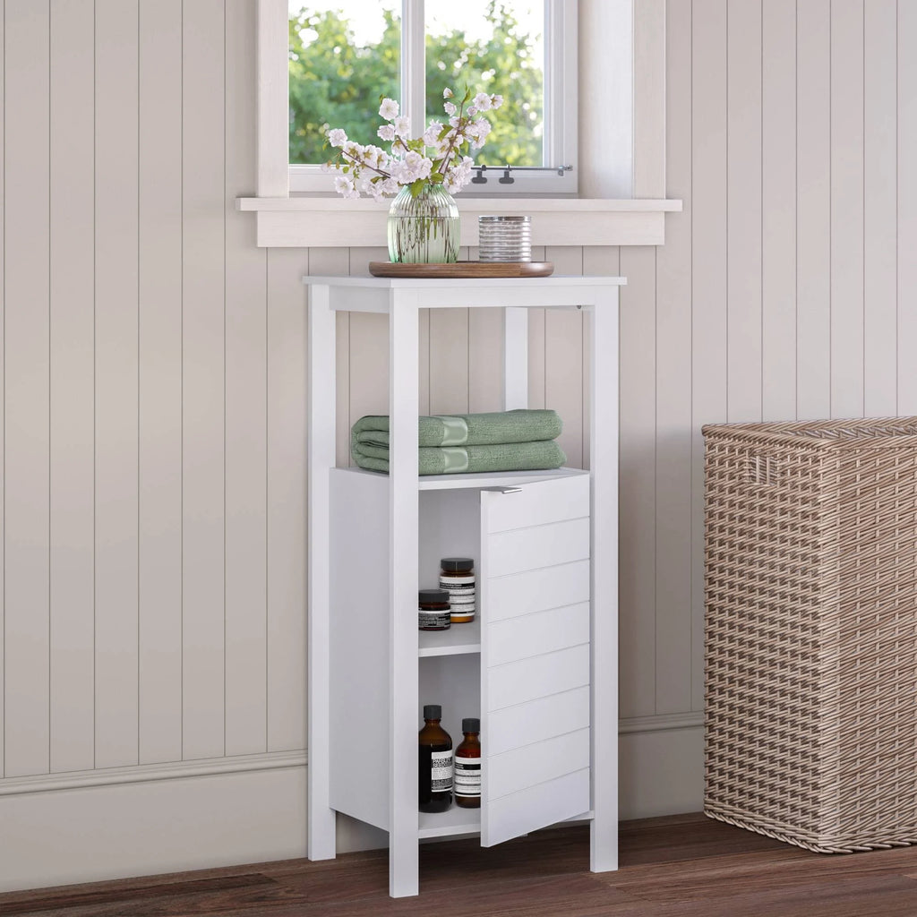 Single Door Floor Cabinet White Y362272