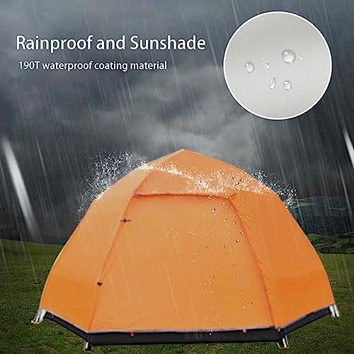 3-5 Person Instant Pop Up Camping Tent with Rain Fly Blue J120