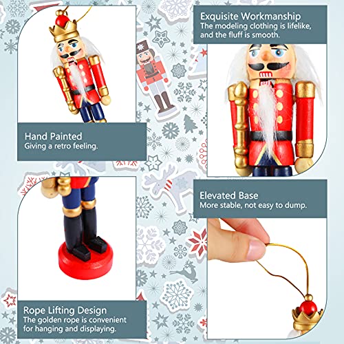 12 Pcs Small Wooden Nutcracker Ornament G867