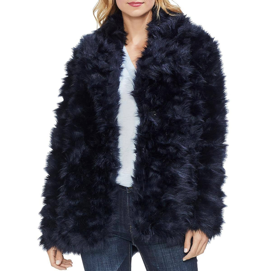 Womens Shaggy Faux Fur Coat X7307
