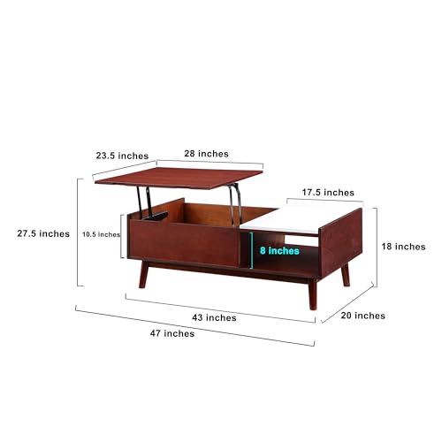 43" Lift Top Coffee Table with Storage J1116